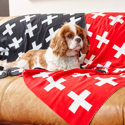 Swiss Cross 100% Cotton Dog Blankets - Code SALE15 for 15% off