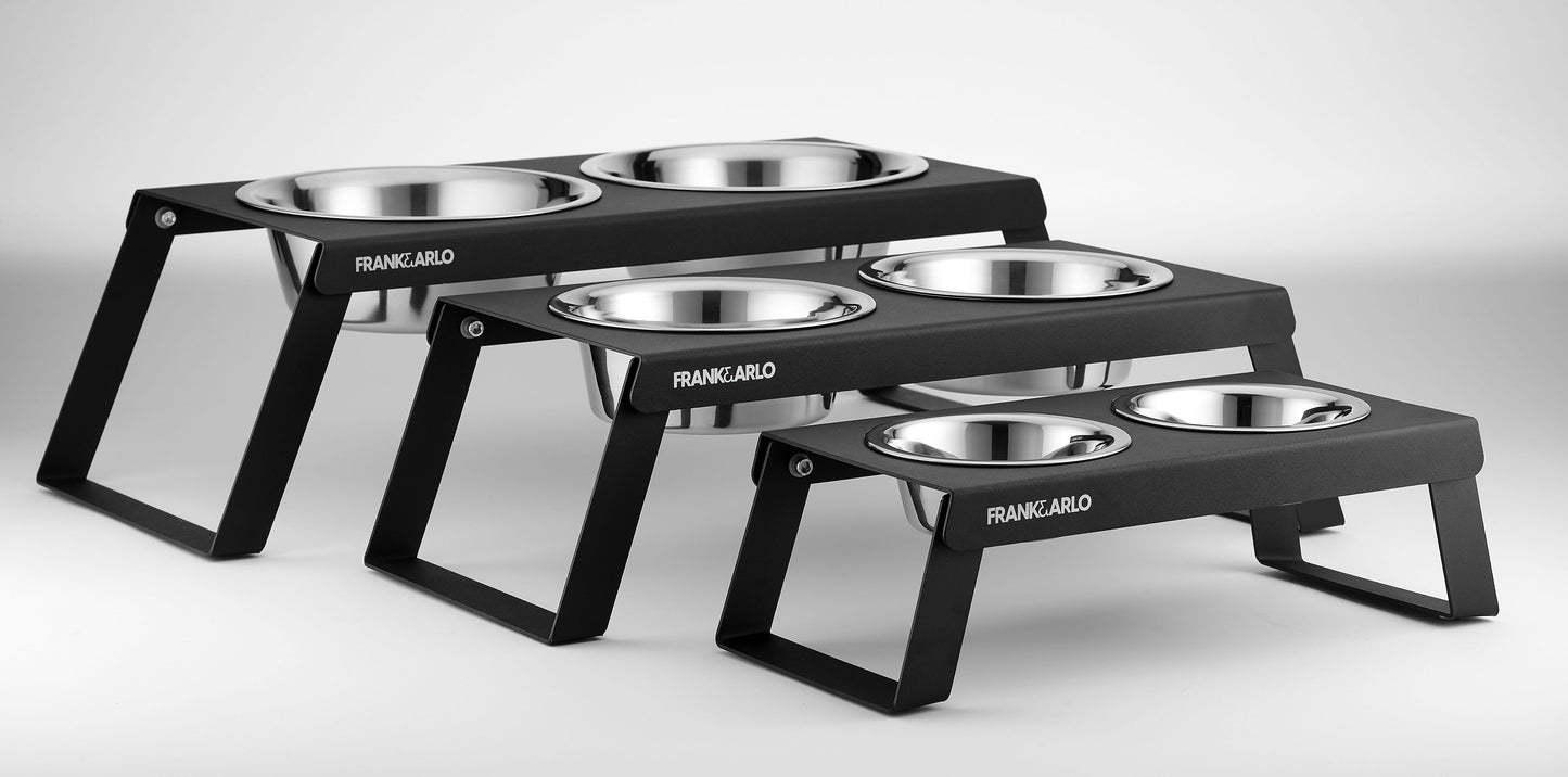 Elevated Metal Dog Feeder | Double (Foldable Legs) - Code SALE15 to get 15% off
